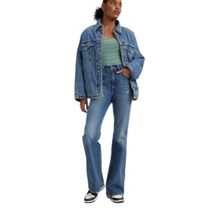 Levi’s high rise high waisted wide leg jeans womens 70s high flare size 28”​
